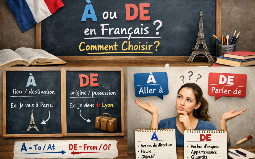 À or DE in French: How to Choose? (Simple Method + Examples + Exercises)