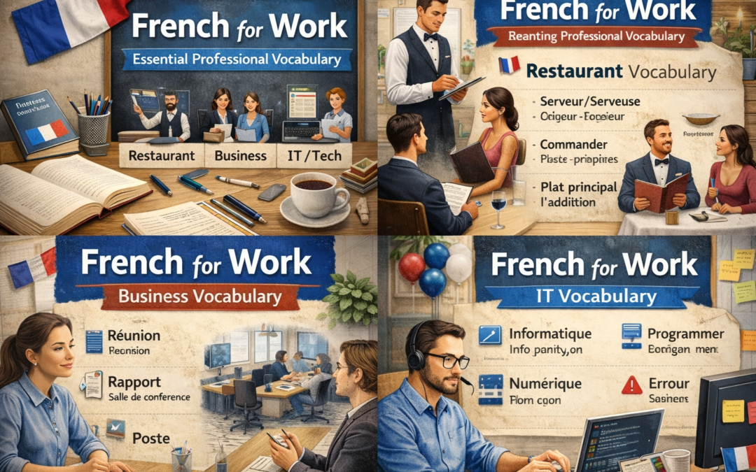 French for Work: Essential Professional Vocabulary (Restaurant, Business, IT & More)
